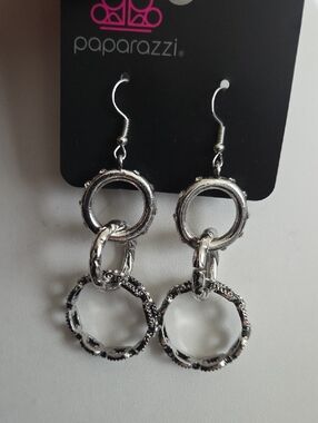 Paparazzi Shameless Shine White Earrings NWT